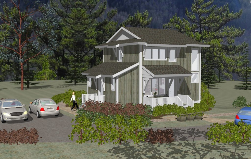 Complete anf fun living 2 bedroom, 2 level home design with