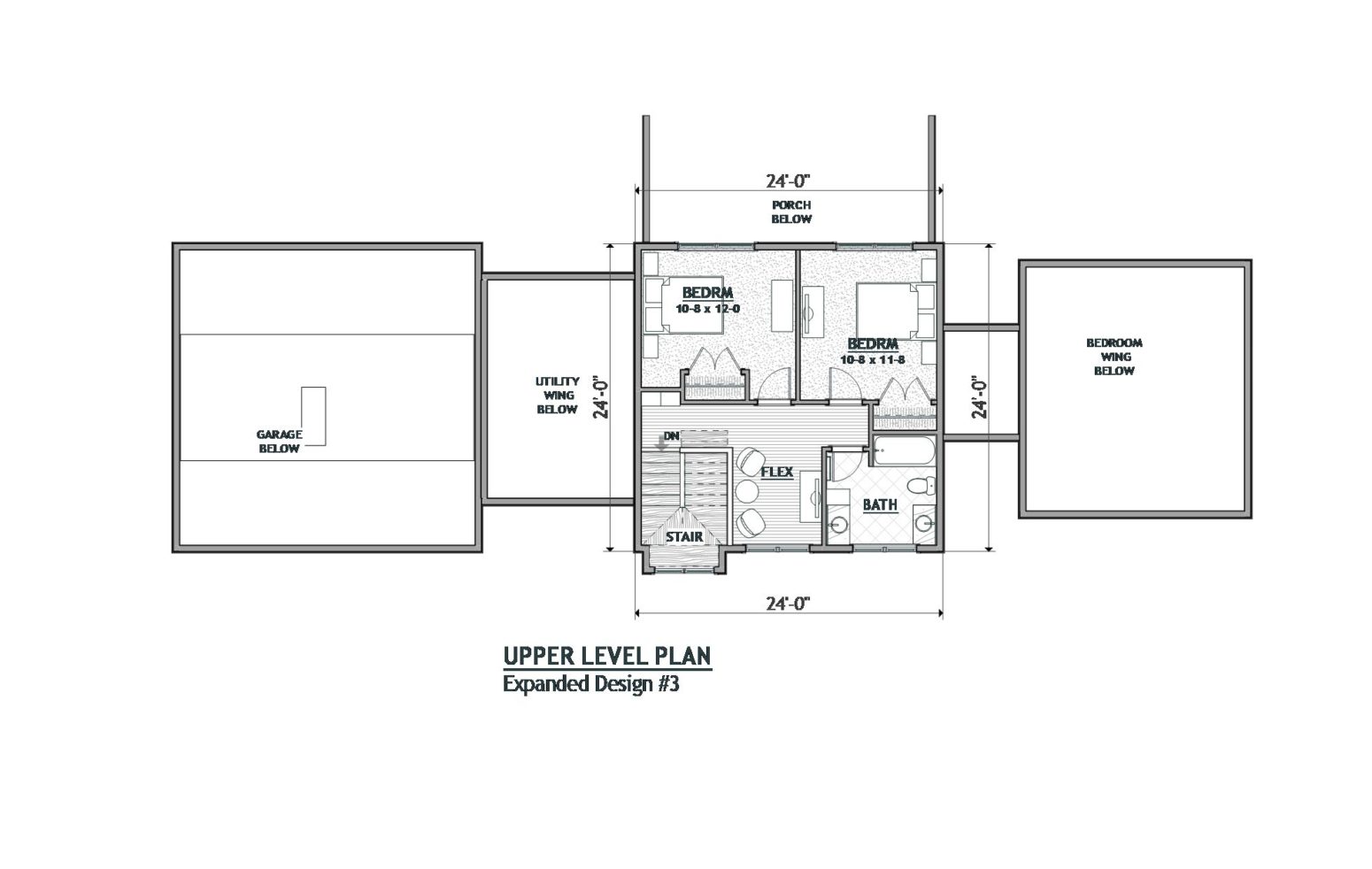 The steeper pitch roof this design creates garage loft storage.