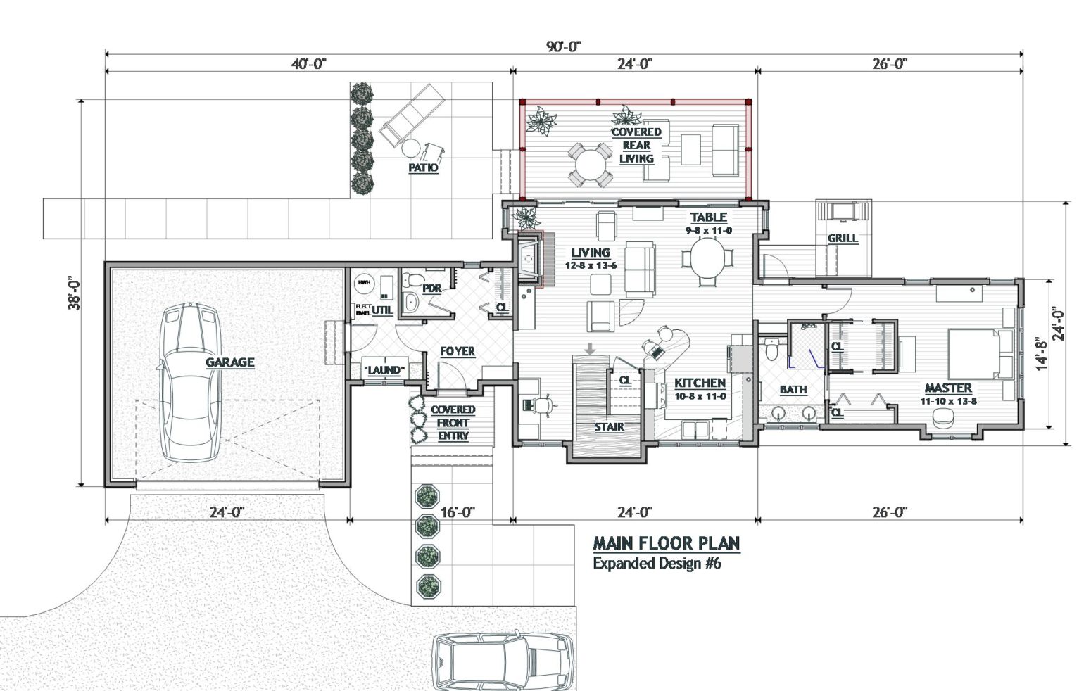 This plan confirms the effective and comfortable master suite layout.