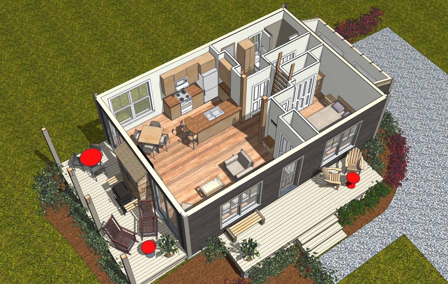 No unused space this small plan design.