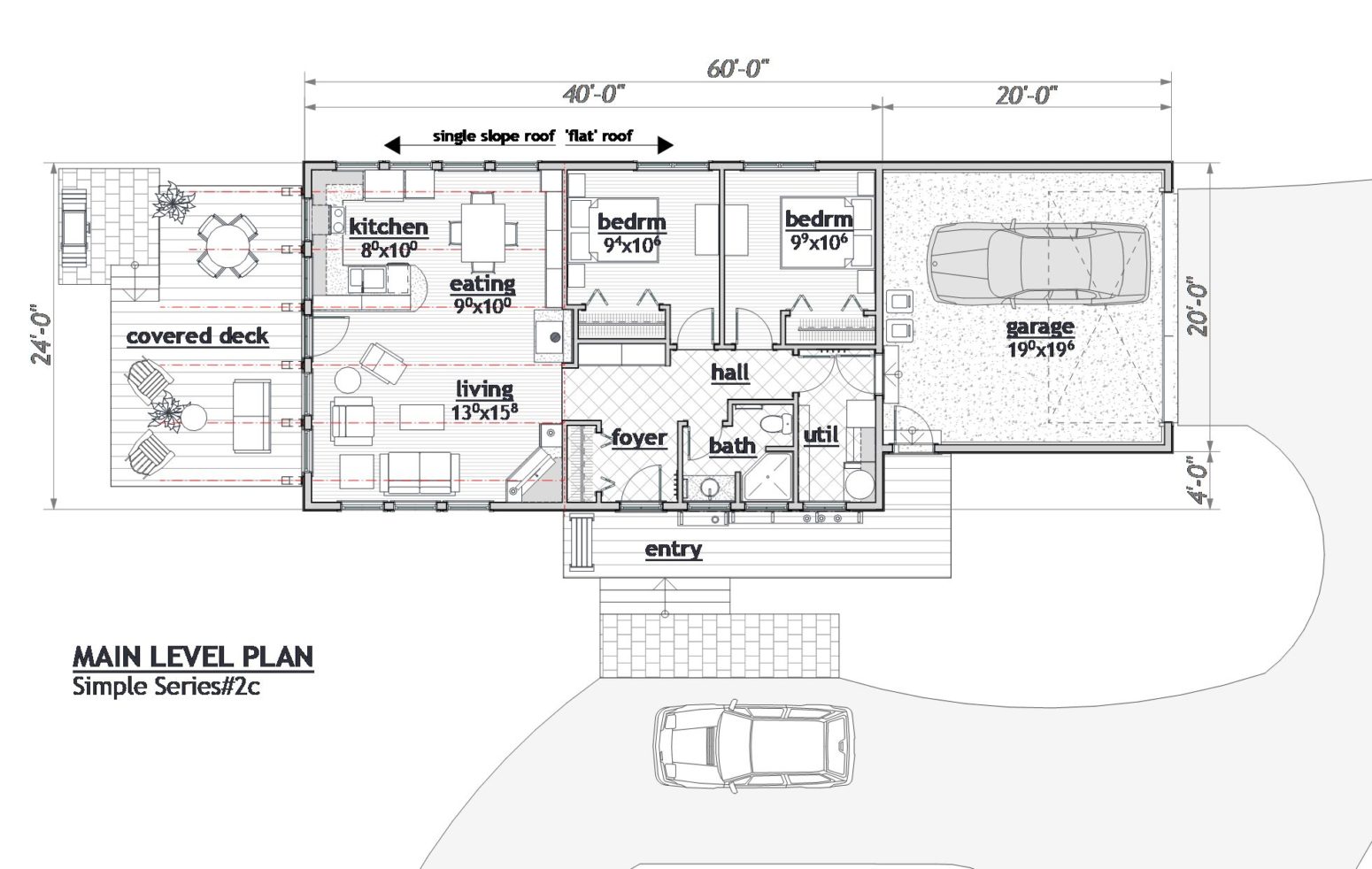 Increased width this 2 bedroom plan also permits a dedicated foyer space.