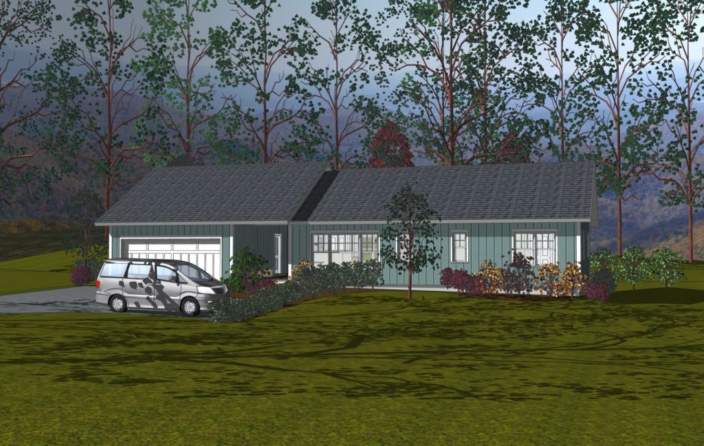 Simple design, simple construction, traditional neighborhood look in a 3 bedroom plan.