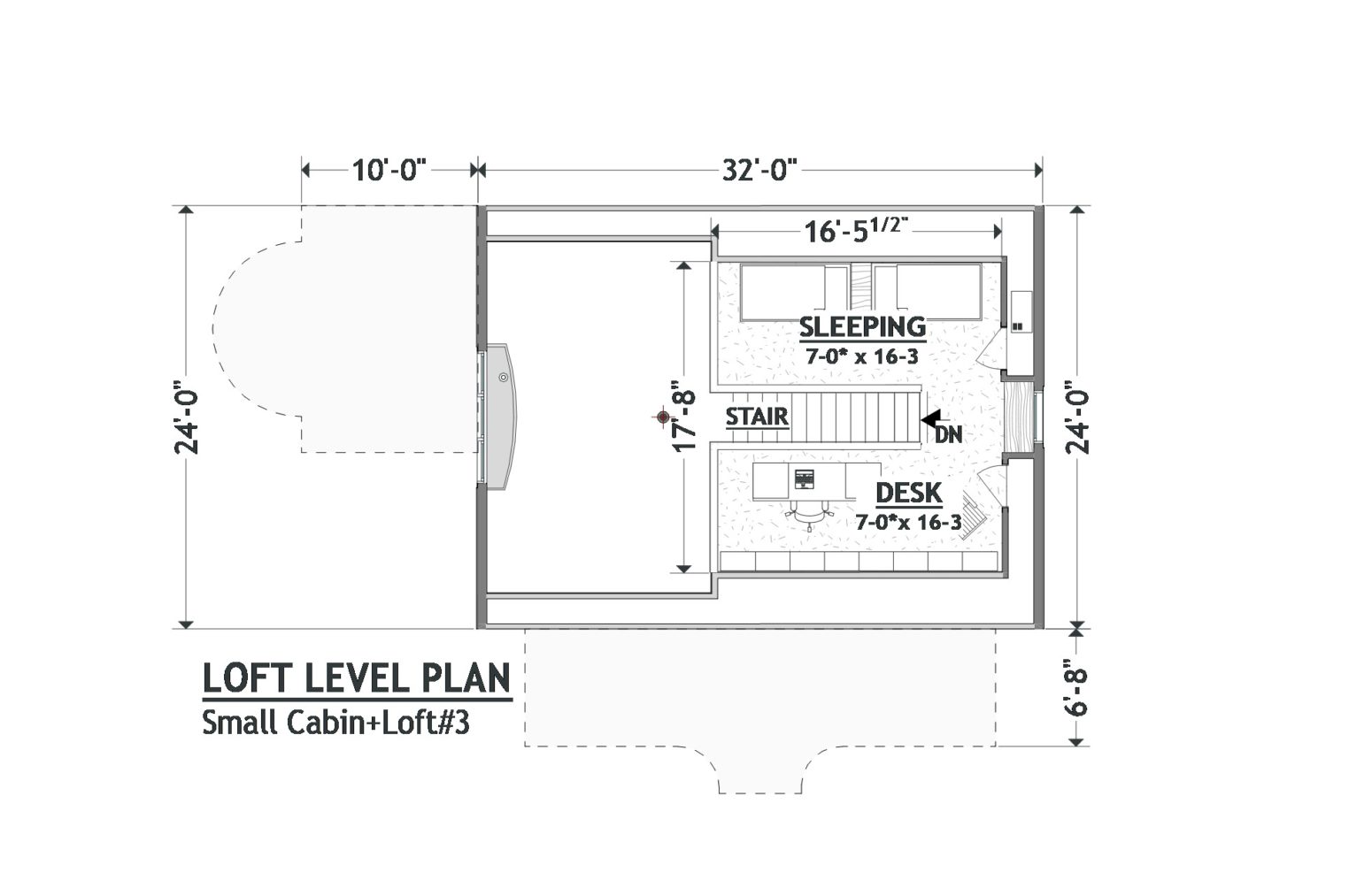 Loft design has 2 sides and 2 functions this small home design.