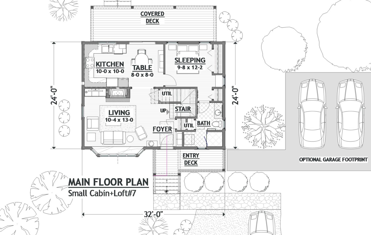 Traditional layout highlights some space definition and separation.