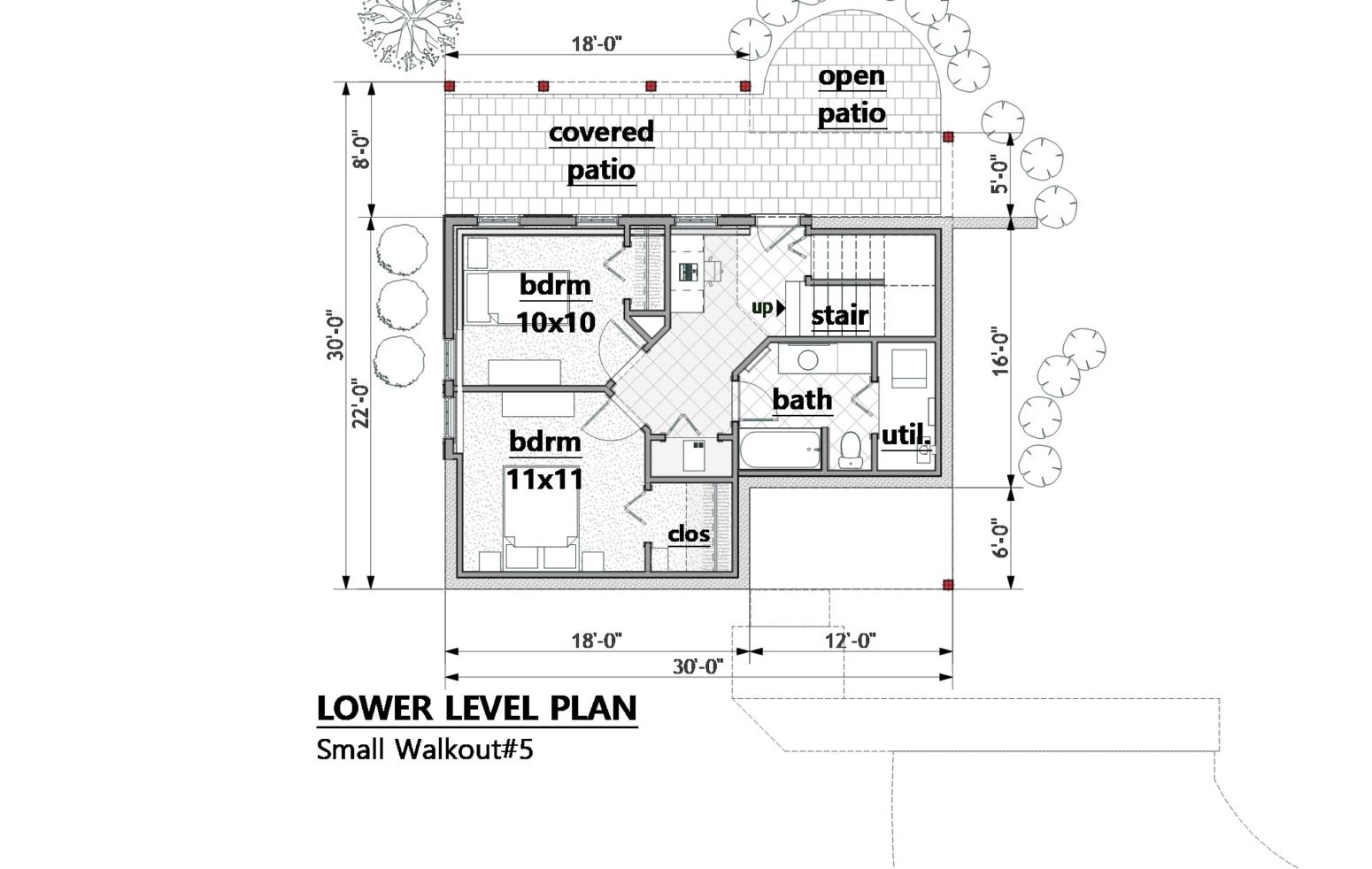 The lower entry entry feeds direstly to the stair up to the main level living spaces.