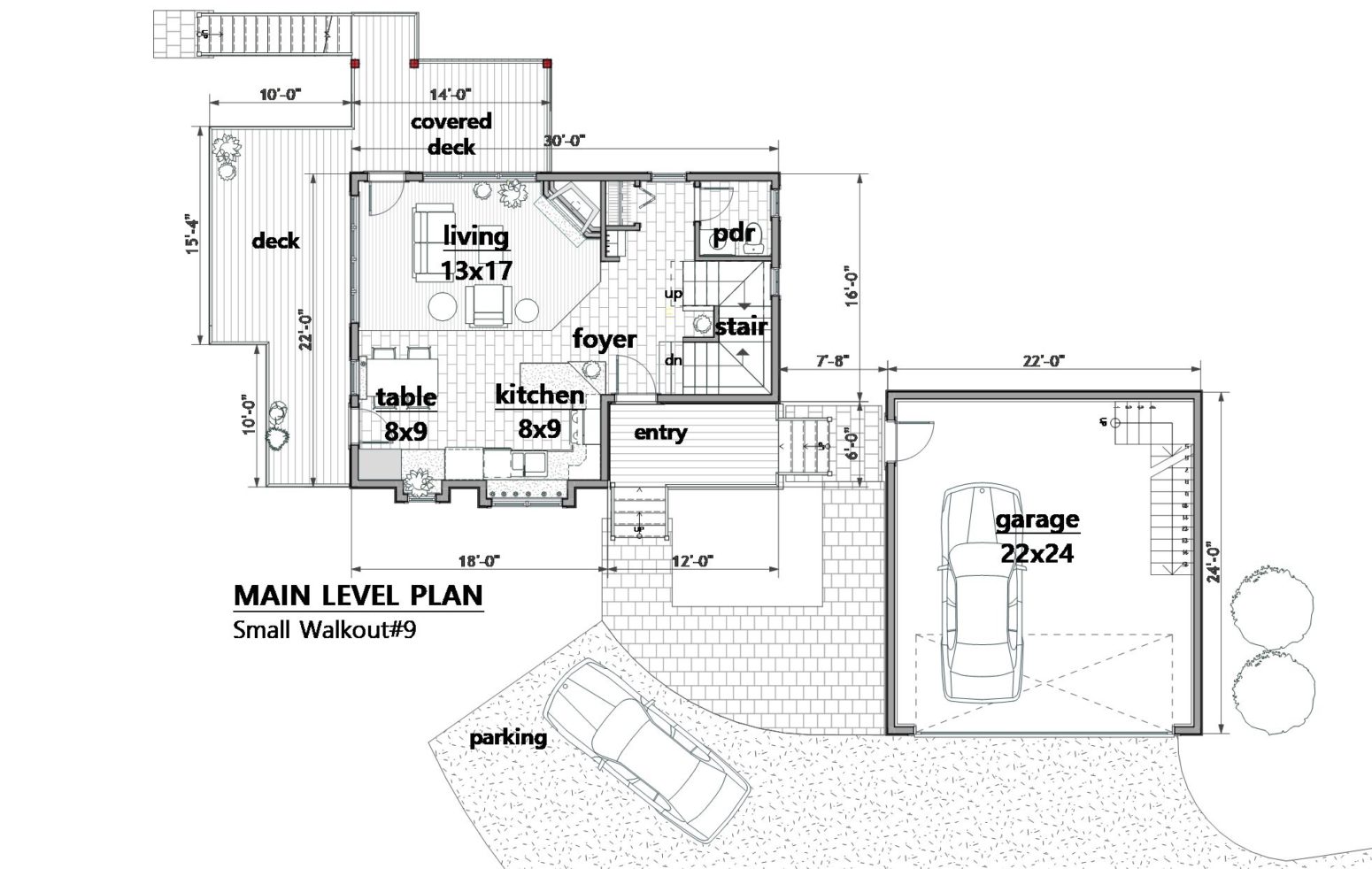 Garage can slide rearward if site permits. Right side garage access an option.