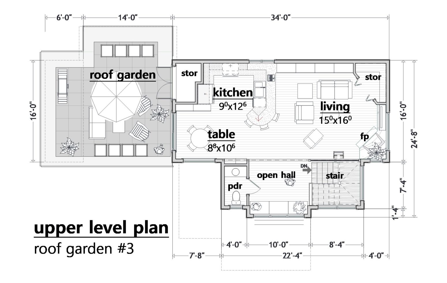 The open hall and stair with big windows enhances the living experience this upper level design.