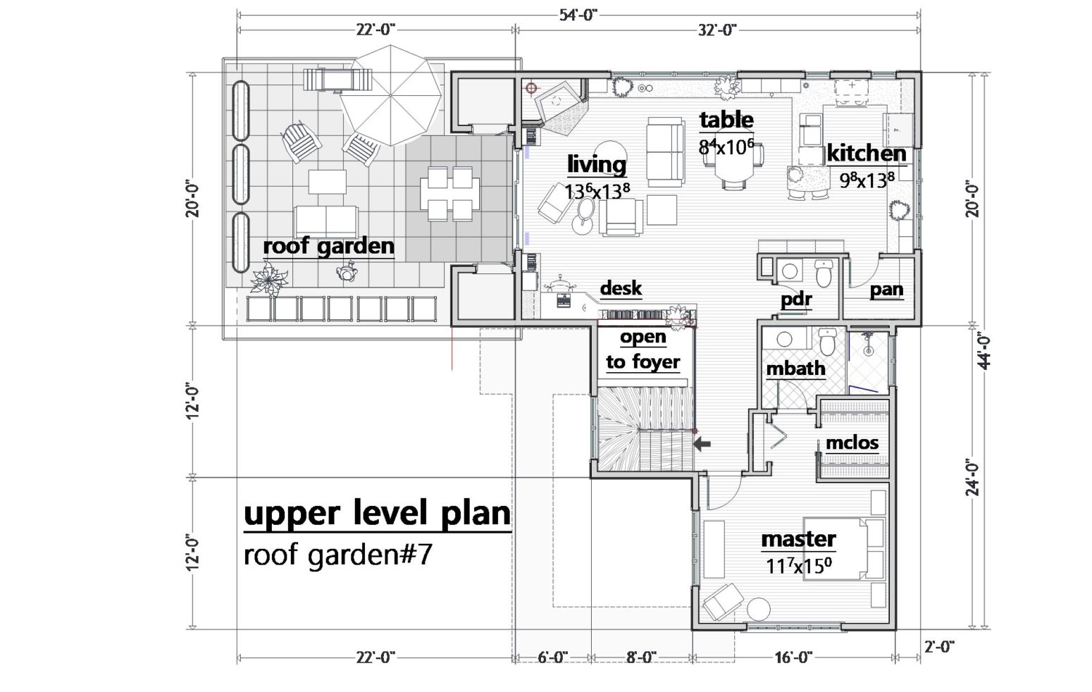 This home design plan with master on the living level is well suited to a lot of family situations.